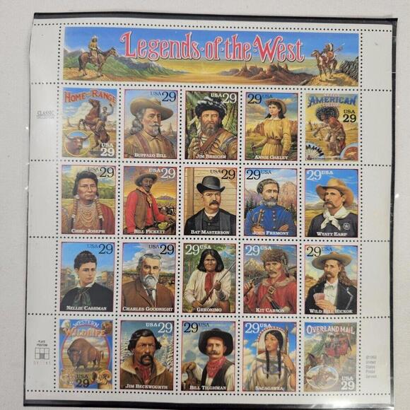 LEGENDS OF THE WEST Stamp Stamps Collectors Set. Western - Picture 1 of 5